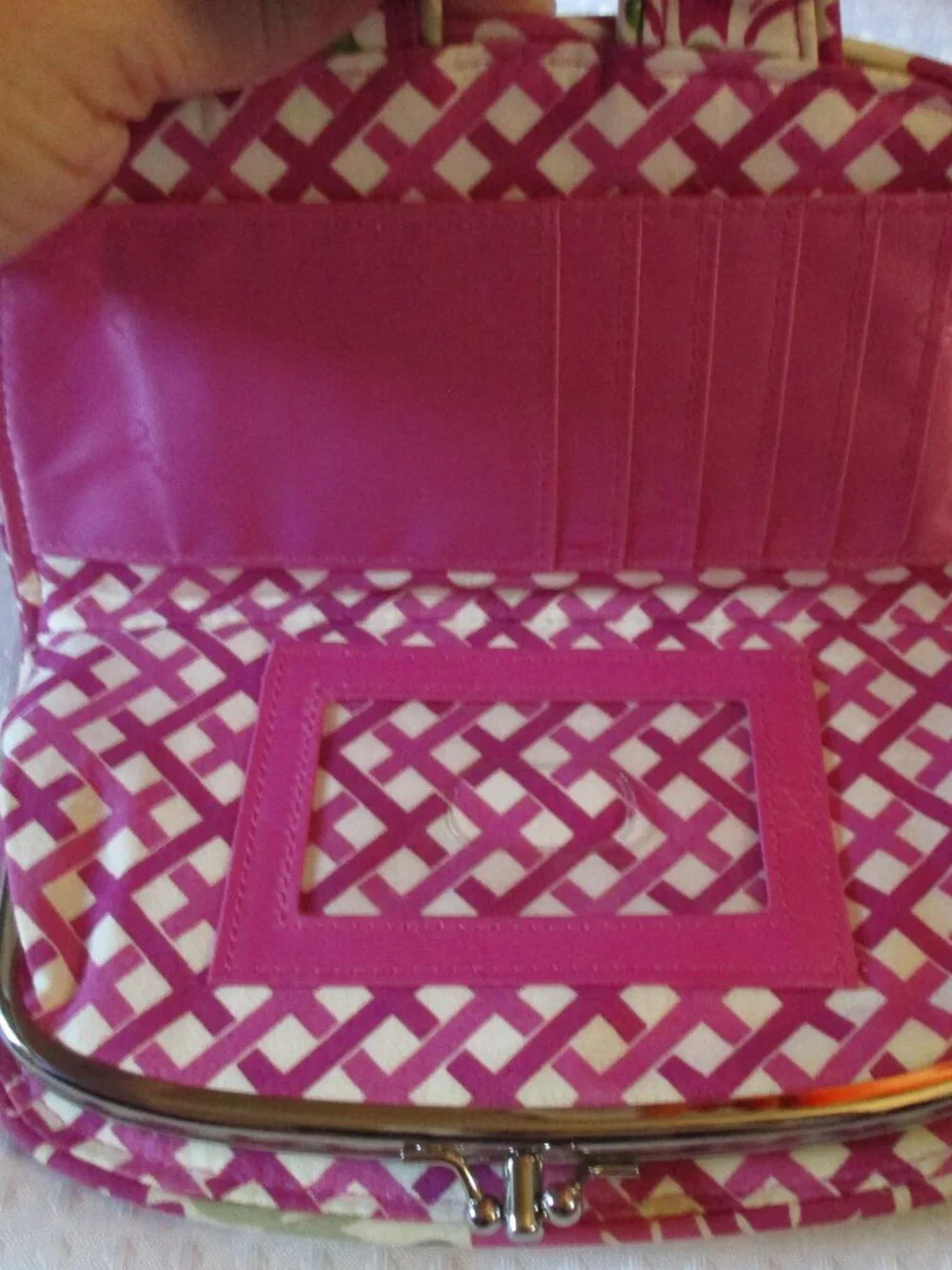 Vera Bradley Quilted Kiss 'N Snap Multicolor Paisley Print Folding Clutch/Wallet